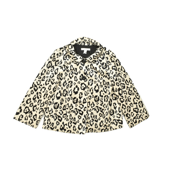 Chico's Women's Animal Print Button Blazer Jacket Size 0 Cheetah Brown Polyester - Picture 1 of 8